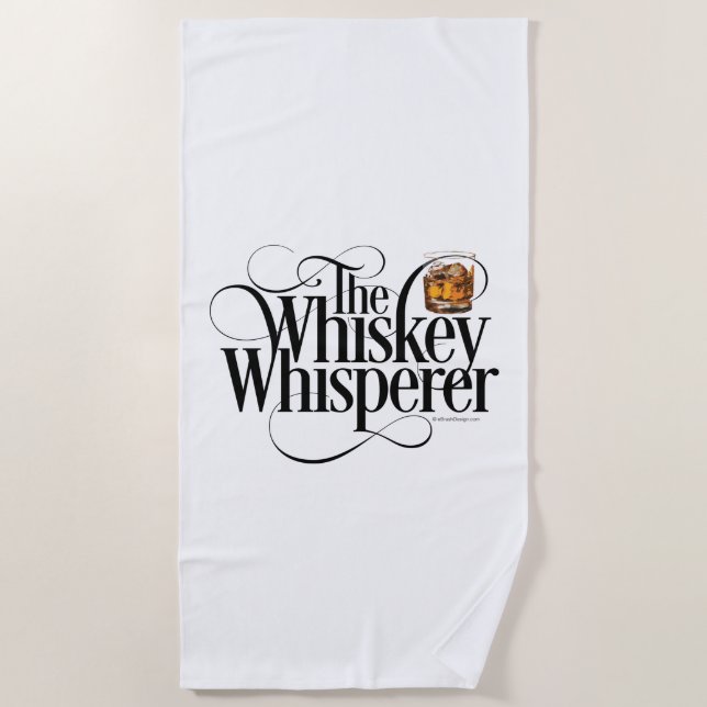 Whiskey Whisperer Beach Towel (Front)