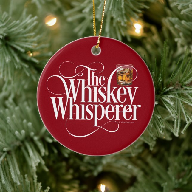 Whiskey Whisperer Ceramic Ornament (Tree)