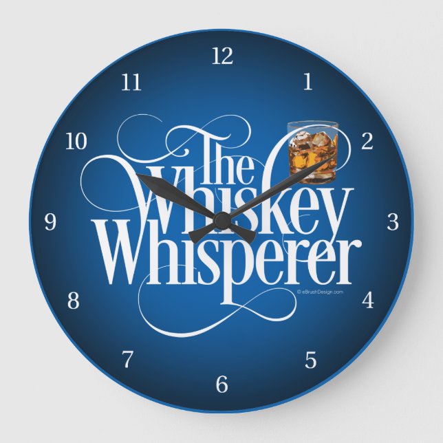 Whiskey Whisperer Large Clock (Front)