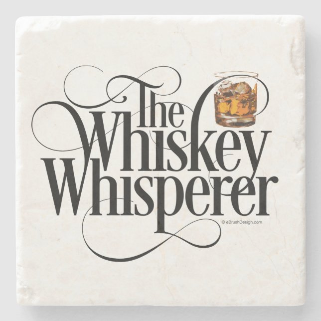 Whiskey Whisperer Stone Coaster (Front)