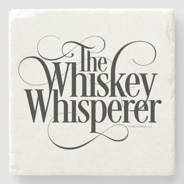 Whiskey Whisperer Stone Coaster (Front)