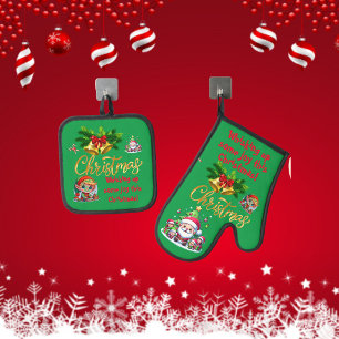 Whisking up some Joy this Christmas   Oven Mitt & Pot Holder Set
