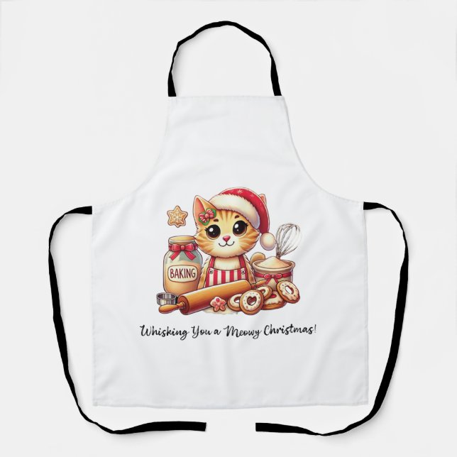Whisking you a meowy Christmas Apron (Front)