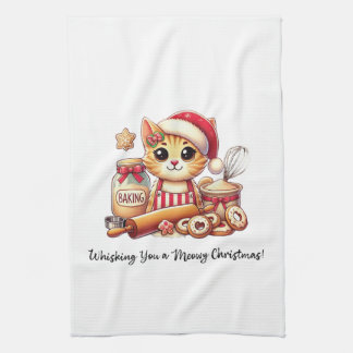 Whisking you a meowy Christmas Tea Towel