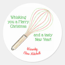 "Whisking You a Merry Christmas" treats label
