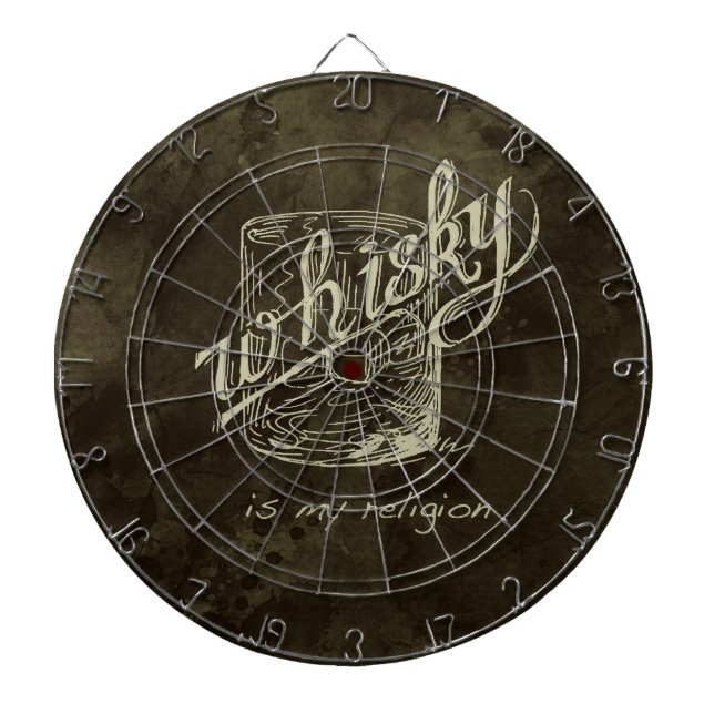 Whisky is my religion! dartboard (Front)