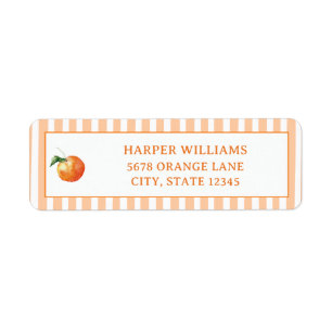 Whismical Little Cutie Orange Return Address Label