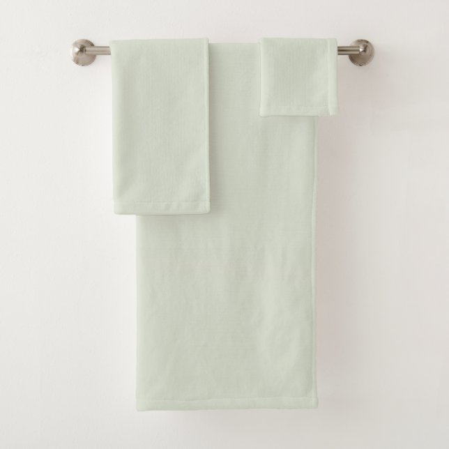 Whisper Green Solid Colour Bath Towel Set (Insitu)