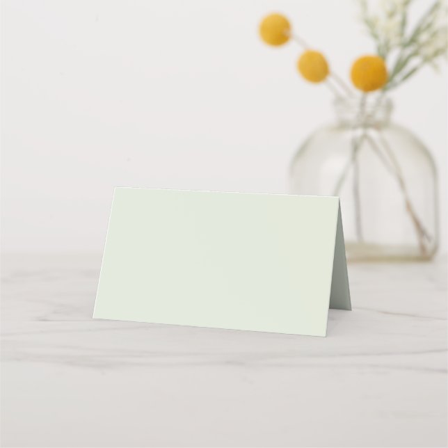 Whisper Green Solid Colour Place Card (Front)