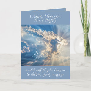 Whisper I Love You to a Butterfly Sympathy Card