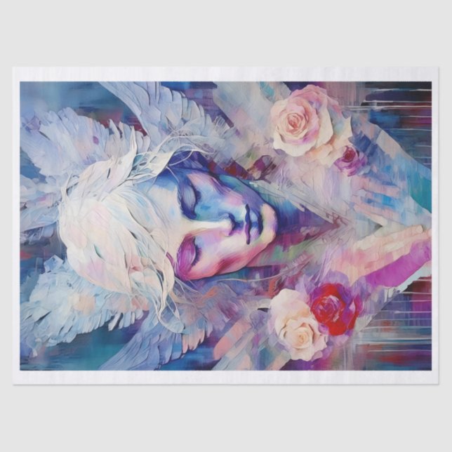 Whisper My Name, Guardian Angel, Paper Collage  (Front)