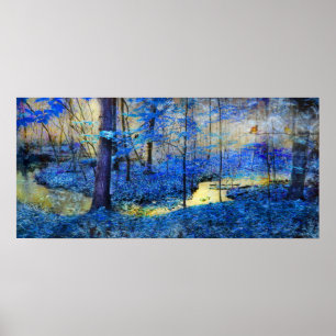 Whisper, Nature landscape poster, blue landscape, Poster
