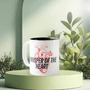 Whisper of the Heart – Elegant Minimalist Two-Tone Coffee Mug