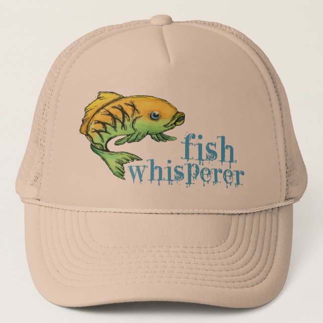 Whisper to the Fish! Fisherman's fishing Hat (Front)