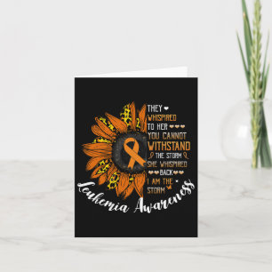 Whispered Back I Am The Storm Leukaemia Awareness Card