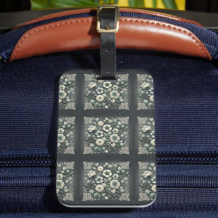 Whispered Clover Knotwork Garden Luggage Tag