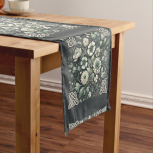 Whispered Clover Knotwork Garden Short Table Runner