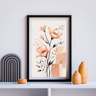 Whispered Floral Forms Poster