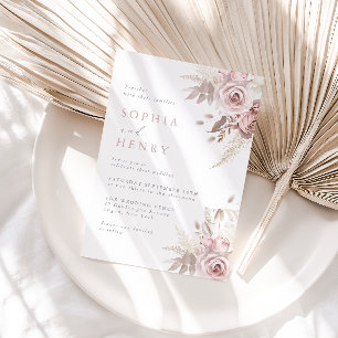 Whispering Blush Garden Wedding Invitation