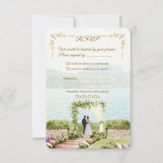 Whispering Botanica Wedding RSVP Card – Watercolor