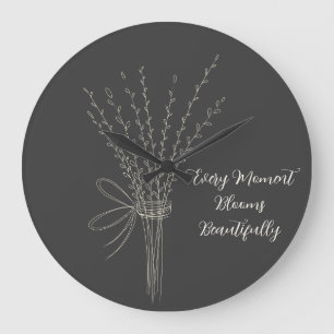 Whispering Branches Botanical Round Wall Clock