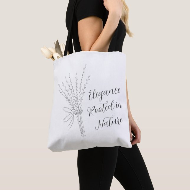 Whispering Branches Botanical Tote Bag (Close Up)