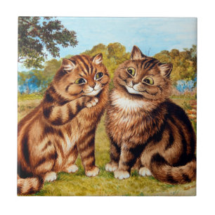 Whispering Cat, Louis Wain Ceramic Tile