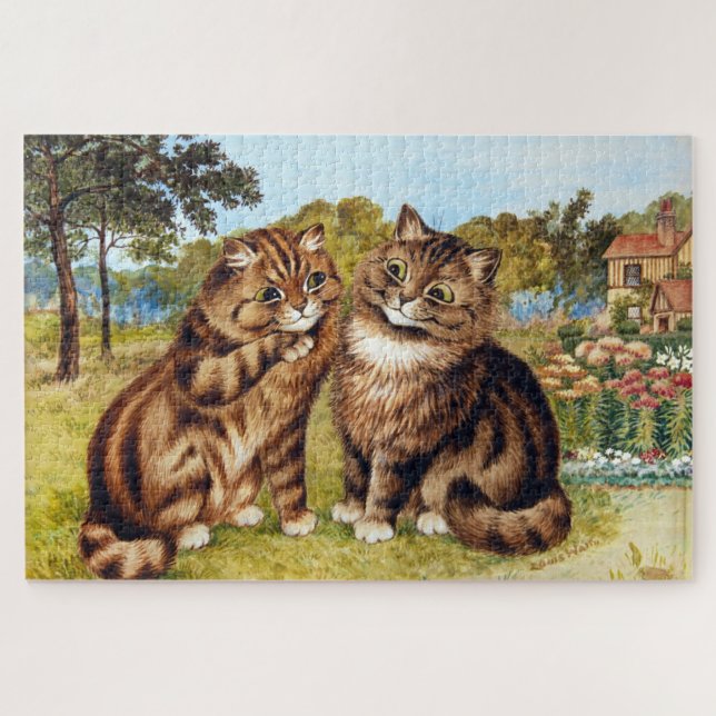 Whispering Cat, Louis Wain Jigsaw Puzzle (Horizontal)