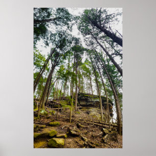 Whispering Cave, Hocking Hills State Park, Ohio Poster
