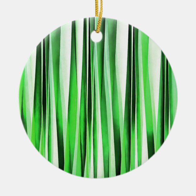 Whispering Green Grass Ceramic Tree Decoration (Front)