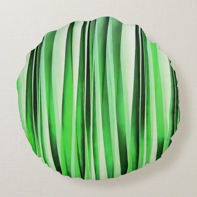 Whispering Green Grass Round Cushion (Back)