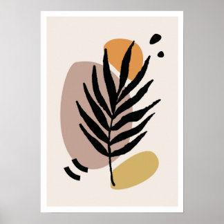 Whispering Leaves 3: Minimalist Boho Botanical  Poster