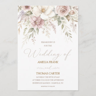 Whispering Magnolia Wedding Invitation