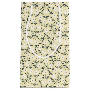 Whispering Meadow - Butter Yellow Floral Pattern Small Gift Bag