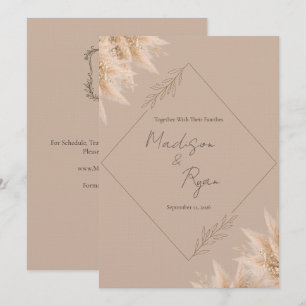 Whispering Pampas Wedding Invitation
