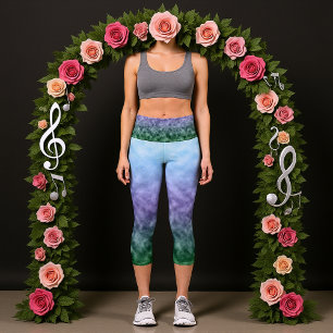 Whispering Pastel Vale Capri Leggings