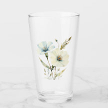 Whispering Petals: Soft Blue & Cream Bloom
