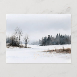 Whispering Pines Snowy Winter Postcard
