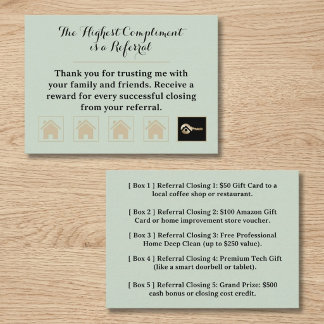Whispering Sage Gold Key Real Estate Loyalty Card