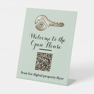 Whispering Sage Gold Key Real Estate Pedestal Sign