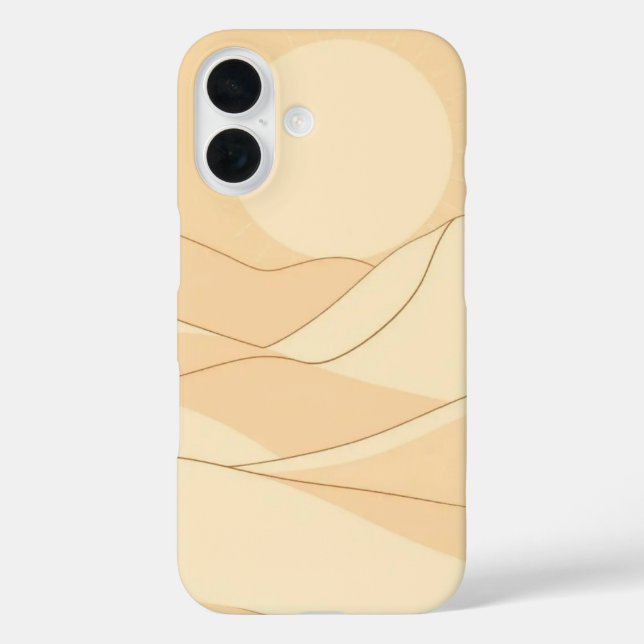 Whispering Sands: A Minimalist Desertscape  Case-Mate iPhone Case (Back)