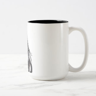 "Whispering Shadows: The Spectral Keeper of Scream Two-Tone Coffee Mug