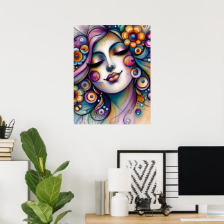 Whispering Whimsical Woman Wall Art