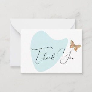 Whispering Wings on a Soft Blue Dream Thank you Card