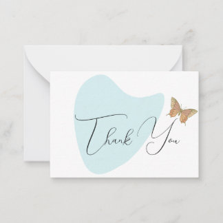 Whispering Wings on a Soft Blue Dream Thank you Card