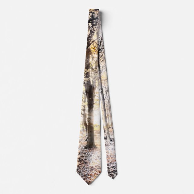 Whispering woodland in autumn fall tie (Front)