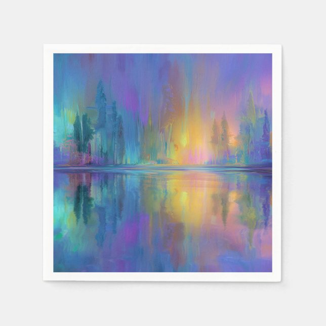 Whispering Woods in Pastel Colours Napkin (Front)