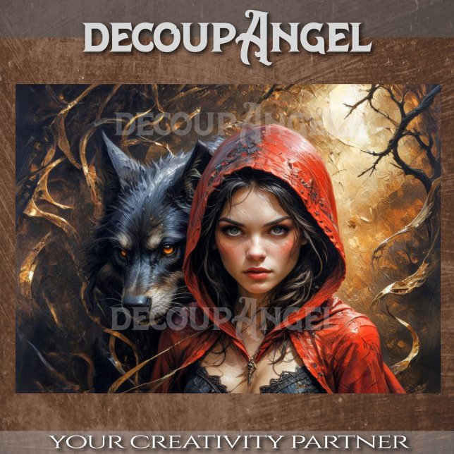 Whispering Woods – Little Red and the Black Wolf  Tissue Paper (Creator Uploaded)