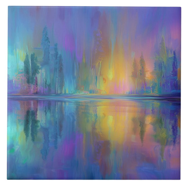 Whispering Woods, Mystical and Soothing, Ceramic Tile (Front)