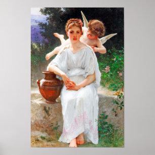 Whisperings of Love, Bouguereau Poster
